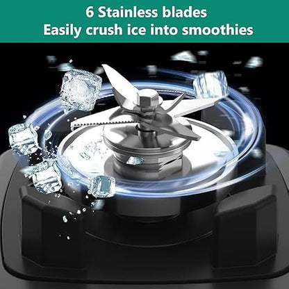 OMMO Blender 1800W, Professional High Speed Countertop Blender with Stainless Steel Blades, 60oz BPA Free Jar for Shakes and Smoothies, Ice and Fruits, Dishwasher Safe