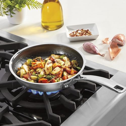Cuisinart FusionPlus Hybrid Stainless Steel Cookware, 10-Inch Skillet with PFAS-Free PURELYSEAR Ceramic Technology, Scratch Proof, Cool Grip Handles, Dishwasher Safe, FPS22-24