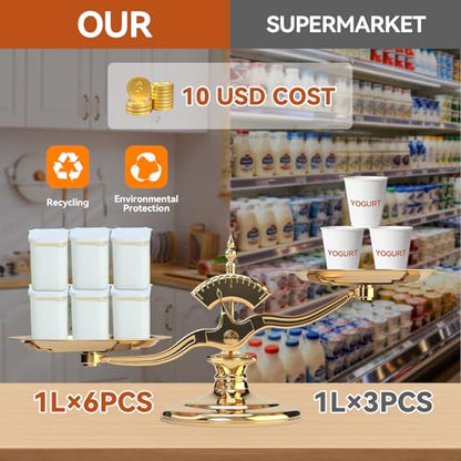 DWSZRWL Yogurt Maker Machine -Probiotic Yogurt Makers 36 Hour L Reuteri with Temperature Control & Adjustable Time,Curd Yoghurt Maker + 6 Cups with High Temperature Resistance and Easy Cleaning