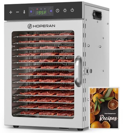 HOPERAN 14 Tray Food Dehydrator Machine for Jerky, Fruit, Herb & Dog Treats