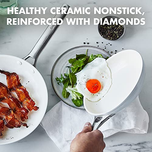 GreenPan Padova Hard Anodized Healthy Ceramic Nonstick 17 Piece Cookware Set, PFAS-Free, Induction, Dishwasher Safe, Oven Safe, Light Blue