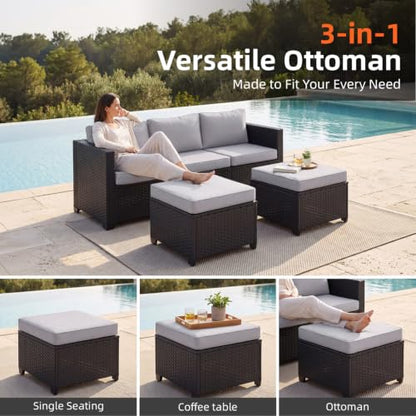 LazySunsets 10-Piece Outdoor Patio Furniture Set, Grey