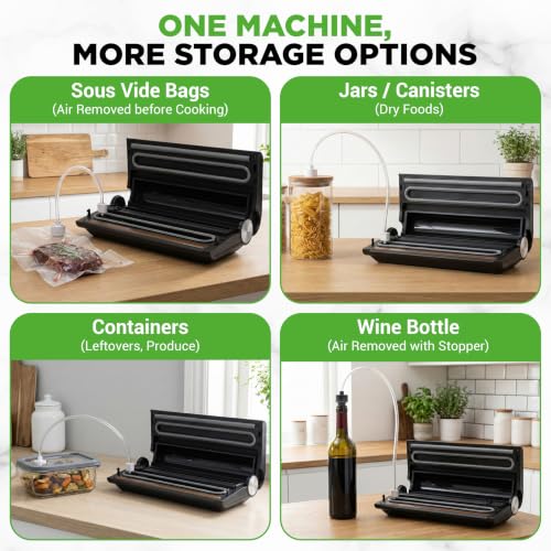 NutriChef Vacuum Sealer Machine with Removable Liquid Tray