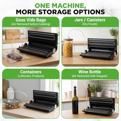 NutriChef Vacuum Sealer Machine with Removable Liquid Tray