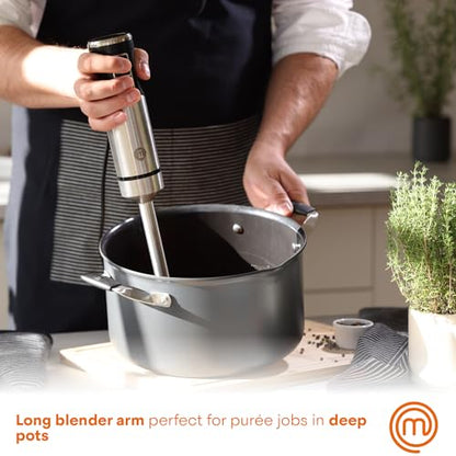 MasterChef Immersion Blender Handheld, Hand Blender Stick, 400W Motor