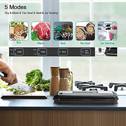 INKBIRD WIFI Sous Vide Cooker Bundle with Vacuum Sealer Machine | 1000W Sous-Vide Cooker Immersion Circulator with 14 Preset Recipes on APP and Thermal Immersion with Timer