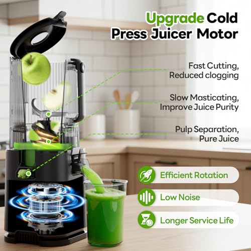 ECOSELF 3-in-1 Juicer Machines, 6.0" Wide Mouth Hopper, Easy to Clean
