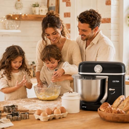 OSTBA Stand Mixer, 6 Speed Tilt-Head Electric Kitchen Mixer with 6.3QT Bowl
