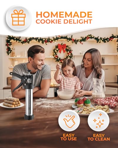 KneadEat Premium 68pc Churro Maker - Spritz Cookie Press Gun Kit - Icing Gun. 12 Cookie and Churro Discs. 48 Icing Tips. XL Filler. Piping Bag. Brushes. For Churros, Cookies and Cake Decorating.