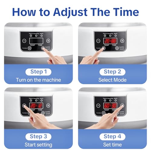 DiDimo Yogurt Maker, 1.3QT Greek Yogurt Machine With Adjust Temp & Timer