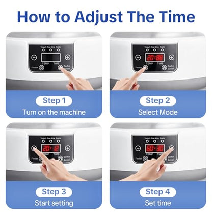 DiDimo Yogurt Maker, 1.3QT Greek Yogurt Machine With Adjust Temp & Timer