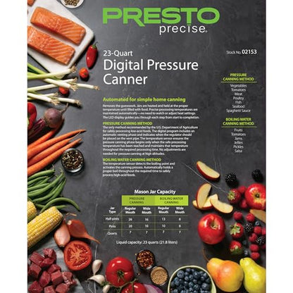 Presto 02153 23-Quart Digital Pressure Canner