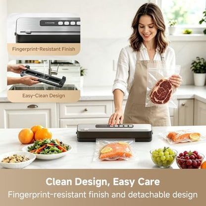 DREAME VS20 Food Vacuum Sealer, 65kPa Compact Sealer, 5 Modes with Cutter
