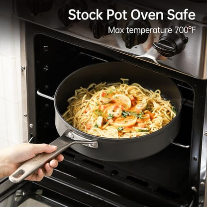 MsMk 7 inch Small Frying Pan, Carbonize also Nonstick Omelette Pan, PFOA Free Non-Toxic, Scratch-resistant, Induction Egg skillet, for Induction, Ceramic and Gas Cooktops