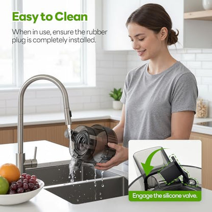 ECOSELF 3-in-1 Juicer Machines, 6.0" Wide Mouth Hopper, Easy to Clean