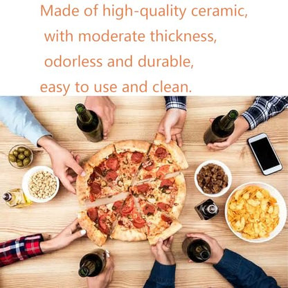 Heavy 20“ Round Ceramic Pizza Stone for BGE, Big Green Egg XL, Kamado Joe Big Joe 24-inch Charcoal Grill and others Smokers
