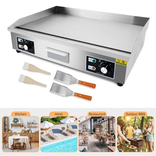Garvee 29 In Commercial Electric Griddle, Flat Top Grill Countertop Griddle