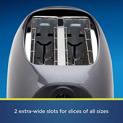 Oster 2 Slice Bread Bagel Toaster Metallic Grey