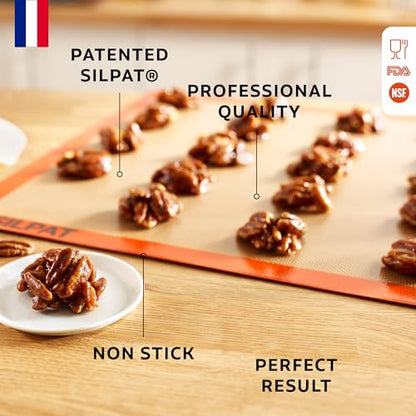 Silpat The Original Premium Non-Stick Silicone Baking Mat, Full Size, 16-1/2" x 24-1/2"