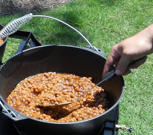 King Kooker 20 Quart Pre-Seasoned Cast Iron Dutch Oven with Lid and Wire Bail Handle- Great for Gumbo, Jambalaya, Chili, Soup and Stew