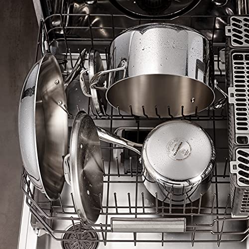 Tramontina Signature Tri-Ply Clad Stainless Steel 3-Quart Braiser Pan with Lid, Induction-Ready, Dishwasher-Safe, NSF-Certified, Made in Brazil