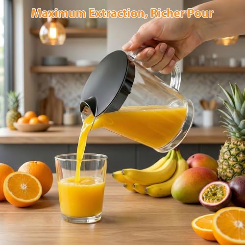 NEWBULIG Centrifugal Juicer, 600W Juicer Machine with 2.5" Feed Chute & 17,000 RPM, 3-Speed Juice Extractor for Whole Fruits Vegetables, Easy to Clean, BPA-Free, Silver