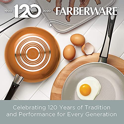 Farberware 21925 High Performance Nonstick Cookware Set / Pots and Pans Set Dishwasher Safe - 17 Piece, Silver