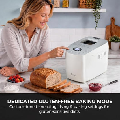 Davivy Bread Machine 3.5LB Large Capacity, 850W Automatic Bread Maker with 15 Programs (Gluten Free, Homemade Memory, Dough Shortcut), 15H Delay Timer, 1H Keep Warm, Nonstick Pan