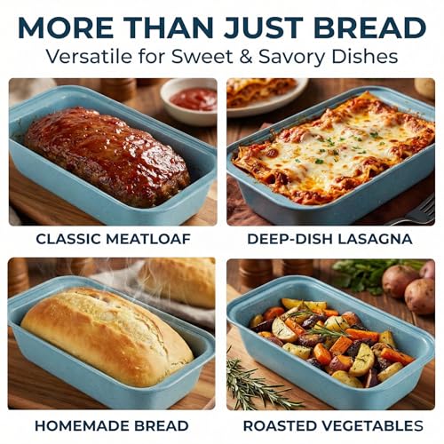 Proigtz 3-Piece 9x4 Inch Nonstick Loaf Pan Set, Carbon Steel Bread Baking Pans for Sourdough & Banana Bread, 450°F Oven Safe, Easy Release & Quick Cleanup