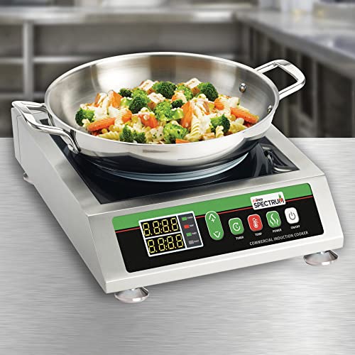 Winco 1800W Silver/Black Induction Cooktop Burner