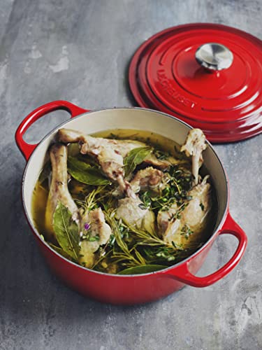 Le Creuset Enameled Cast Iron Signature Round Dutch Oven, 13.25 qt., Cerise