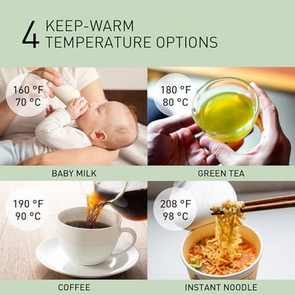 Panasonic Hot Water Dispenser, Electric Kettle with 4 Temp Presets