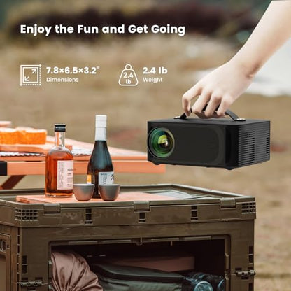 Projector-4K with WiFi and Bluetooth: [Pro-Level Brightness/50W DoIby/Built-in APPs] Outdoor-Projector Smart OS 2.0&AI Auto Focus, ONOAYO Portable Proyector Compatible with Netflix/YouTube/PrimeVideo