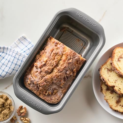 Circulon Nonstick Bakeware 9-Inch x 5-Inch Loaf Pan, Gray