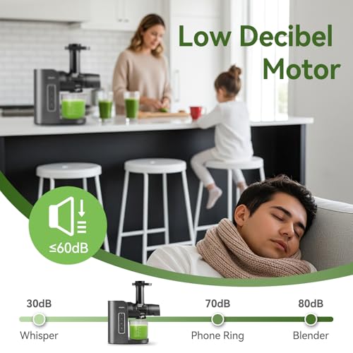 olayks. Cold Press Juicer,Slow Masticating Juicer with Soft & Hard Modes,Juicer Machines Vegetable and Fruit with Reverse Function,Celery Juicer,BPA-Free,Easy to Clean