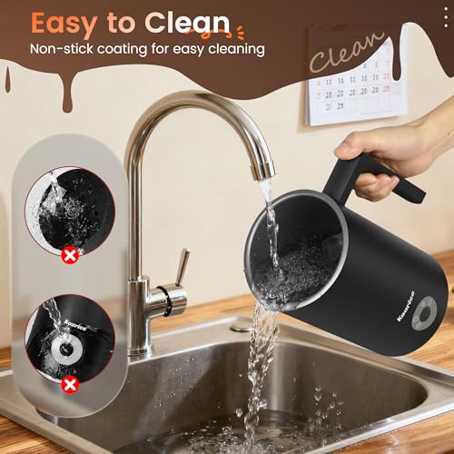 Kourice 4-in-1 Electric Milk Frother & Steamer – Automatic Frother Machine, Barista-Style Hot & Cold Foam for Lattes, Cappuccinos, Iced Coffee, Quiet, One-Touch, Easy to Clean