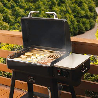 recteq Pellet Grill SmokeStone RT-480SS, Outdoor Griddle Grill with Even Temperature, Rolled Steel Cooktop