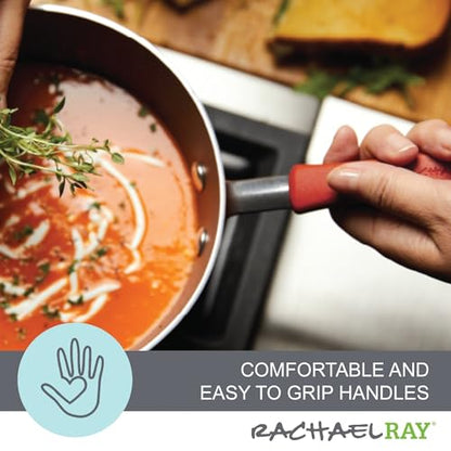 Rachael Ray 14753 11-Piece Nonstick Cookware Set - Red