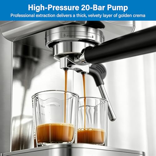 XIXUBX Cold Brew Espresso Machine with Milk Frother, Grey