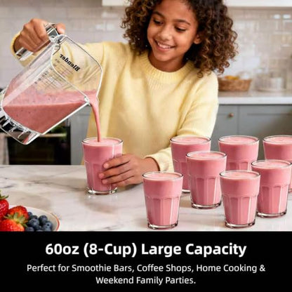 AIZIYO Professional Blender for Smoothies, 2200W Peak Watts,60 oz BPA-Free Pitcher, Blenders for Kitchen, Dishwasher Safe, Programs for Frozen Drinks & Nutrient Milk Shakes & Nut Milk