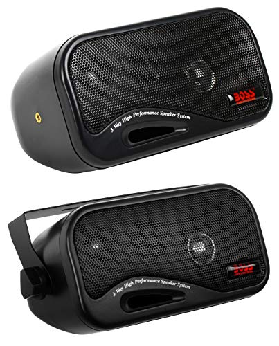 BOSS Audio Systems AVA6200 3 Inch Enclosed Box Stereo Speakers - 200 Watts (per pair), 3 Way, Full Range, Indoor, Outdoor, Marine, Sold in Pairs