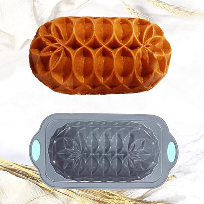 4 Piece Silicone Loaf Pan for Baking Bread, Non-Stick Kitchen Oven Bread Pan, Perfect for Banana Bread, Sandwich Bread, Pound Cake and Meatloaf, 4 Cups, Grey