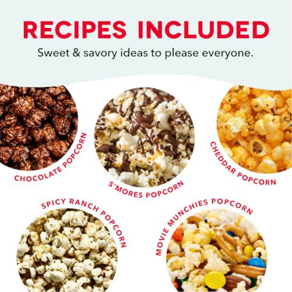 Dash Microwave Popcorn Popper - Convenient Popcorn Maker with Butter-Melting Silicone Lid - Easy to Use & Quick Cleanup - Aqua