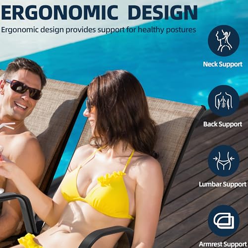 HOMREST 5 Piece Outdoor Patio Dining Table Set of 4,48" Round Metal Table with 4 Stackable Patio Chairs,All-Weather Patio Furniture Set with Umbrella Hole & Storage Shelf for Outside, Brown