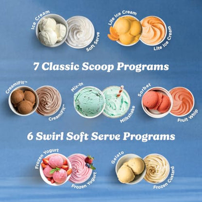 Ninja Creami Scoop&Swirl Ice Cream Maker Amazon Exclusive Bone & Champagne