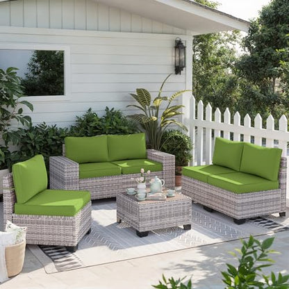 Outdoor Patio Furniture Set PE Wicker Rattan Outdoor Sectional Sofa