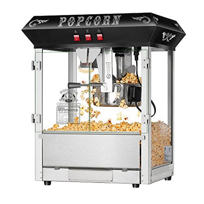 Superior Popcorn Company Hot and Fresh 8oz Popcorn Machine, Black