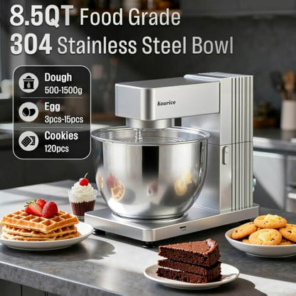 Stand Mixer 8.5Qt, Kitchen Electric Standing Mixer for Baking