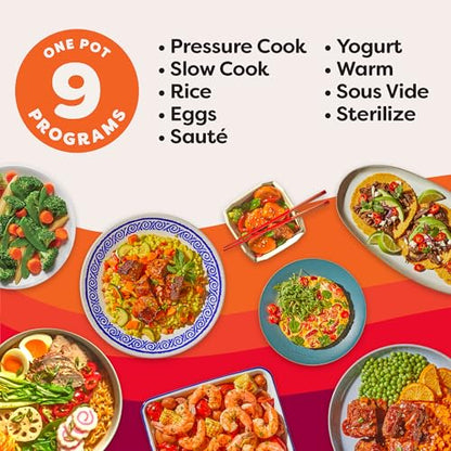 Instant Pot Duo Plus 9-in-1 Multicooker, Pressure Cooker, Slow Cook, Rice Maker, Steamer, Sauté, Yogurt, Warmer & Sterilizer, Includes App with Over 800 Recipes, Stainless Steel, 6 Quarts