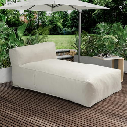 Dineli Chaise Lounge Chair Outdoor Bed Lounger Couch Sofa for Pool